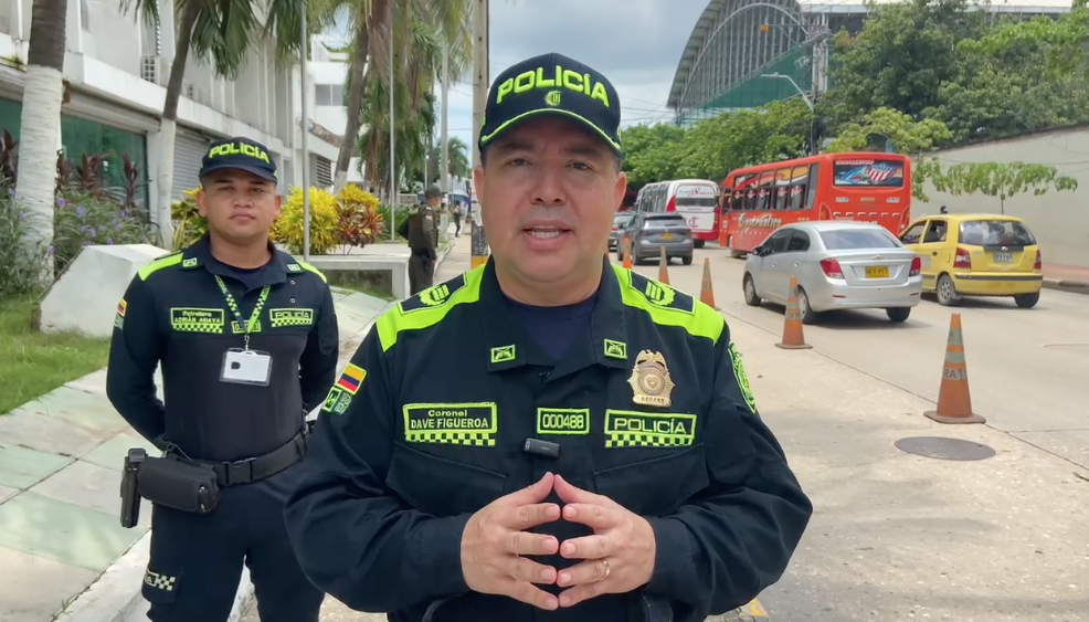 Coronel Dave Figueroa, Comandante Operativo de la  Policía Metropolitana de Barranquilla.