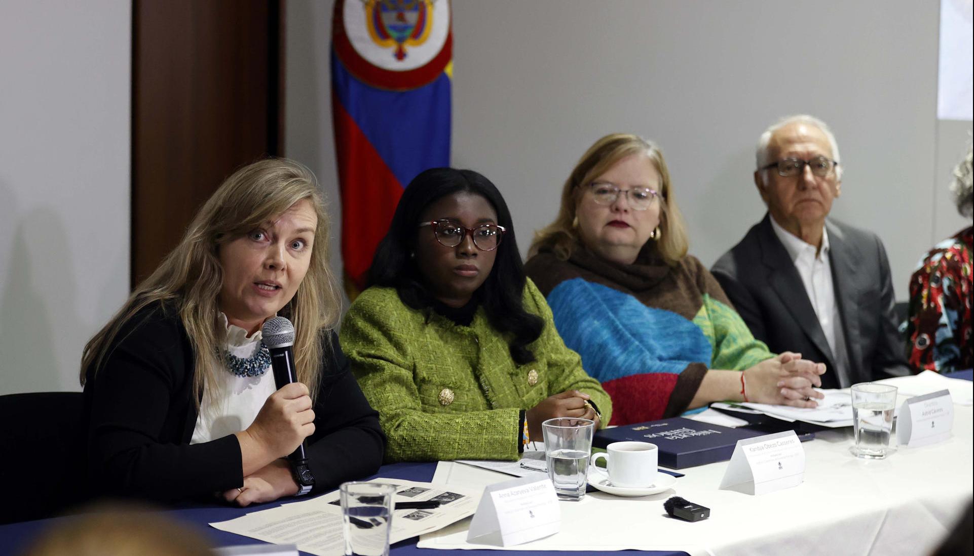 Rueda de prensa este jueves en Bogotá.