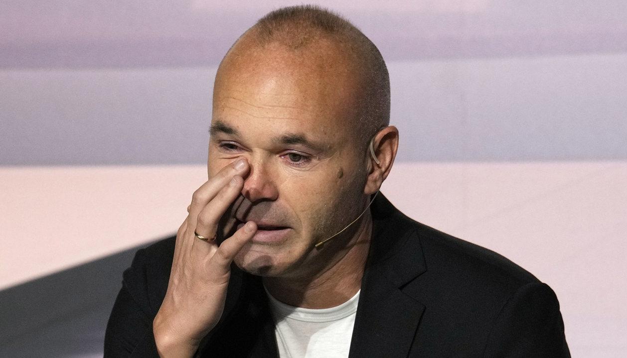 La emoción de Andrés Iniesta.