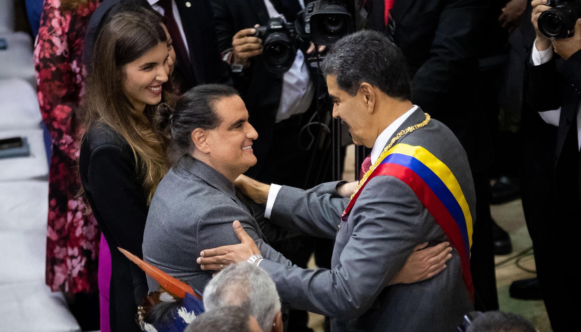 Alex Saab y Nicolás Maduro.