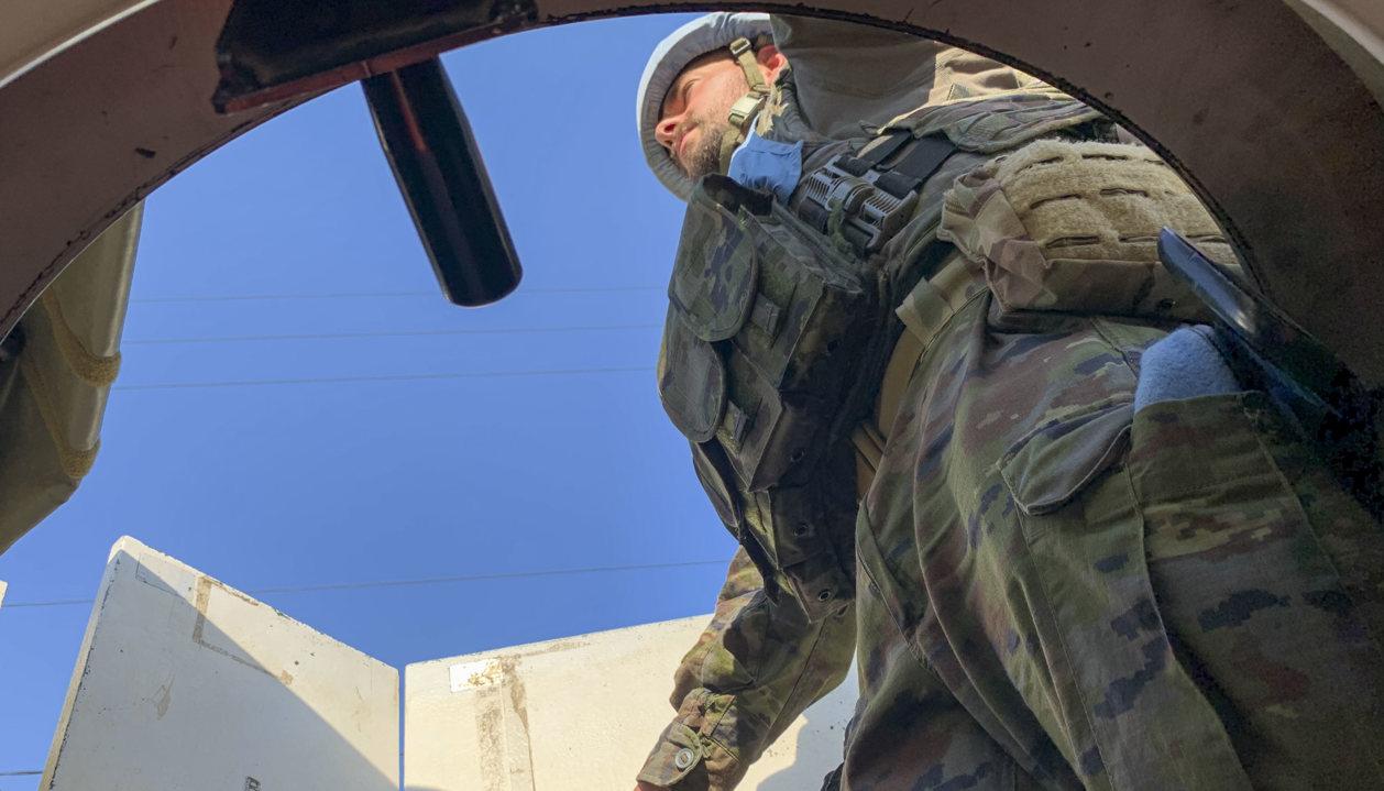 Soldado de la misión de paz de la ONU en el Líbano (FINUL).