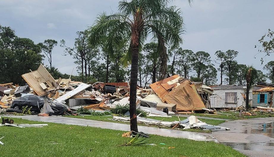 Daños en el condado de St. Lucie.