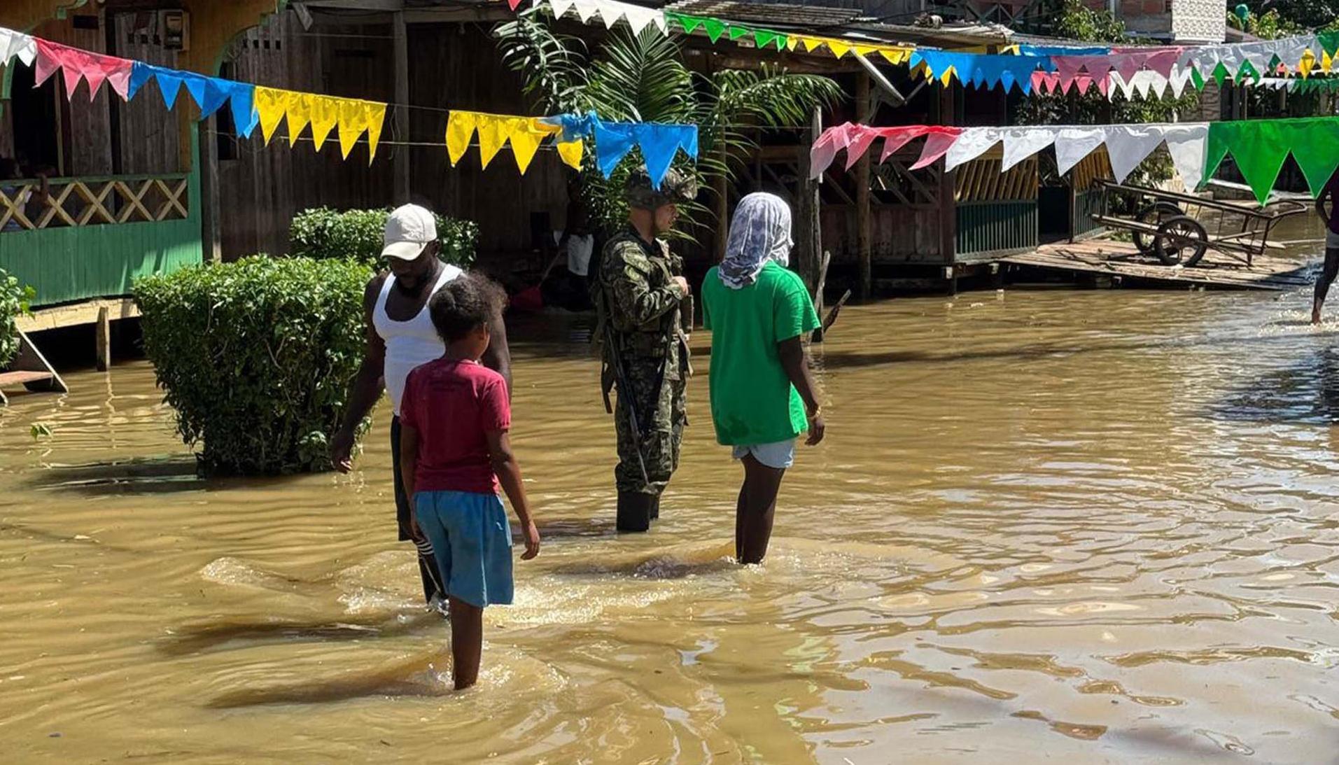 Inundaciones en Alto Baudó, Chocó.