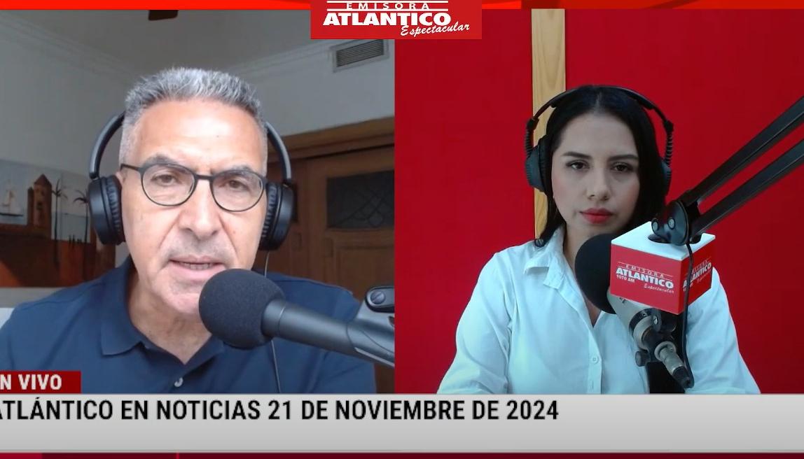 Jorge Cura / Lorena Lamilla, en el estudio Atlántico en Noticias.