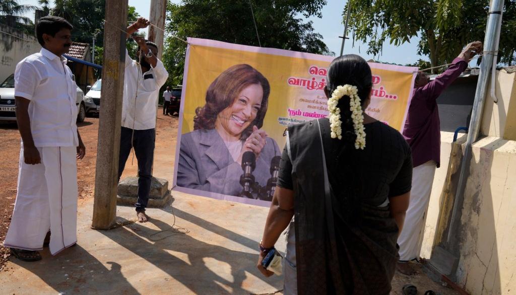 Apoyo a Kamala Harris en India.