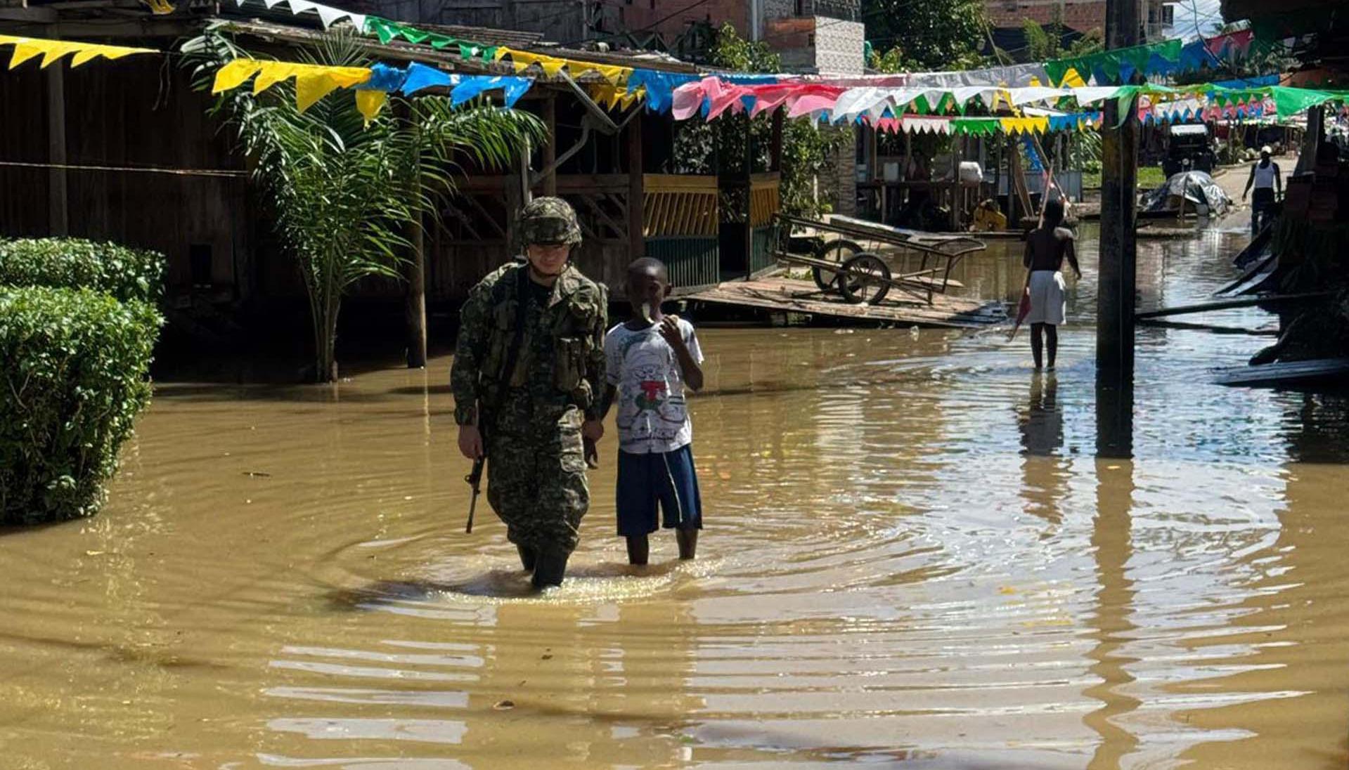 Inundación en Alto Baudó, Chocó.