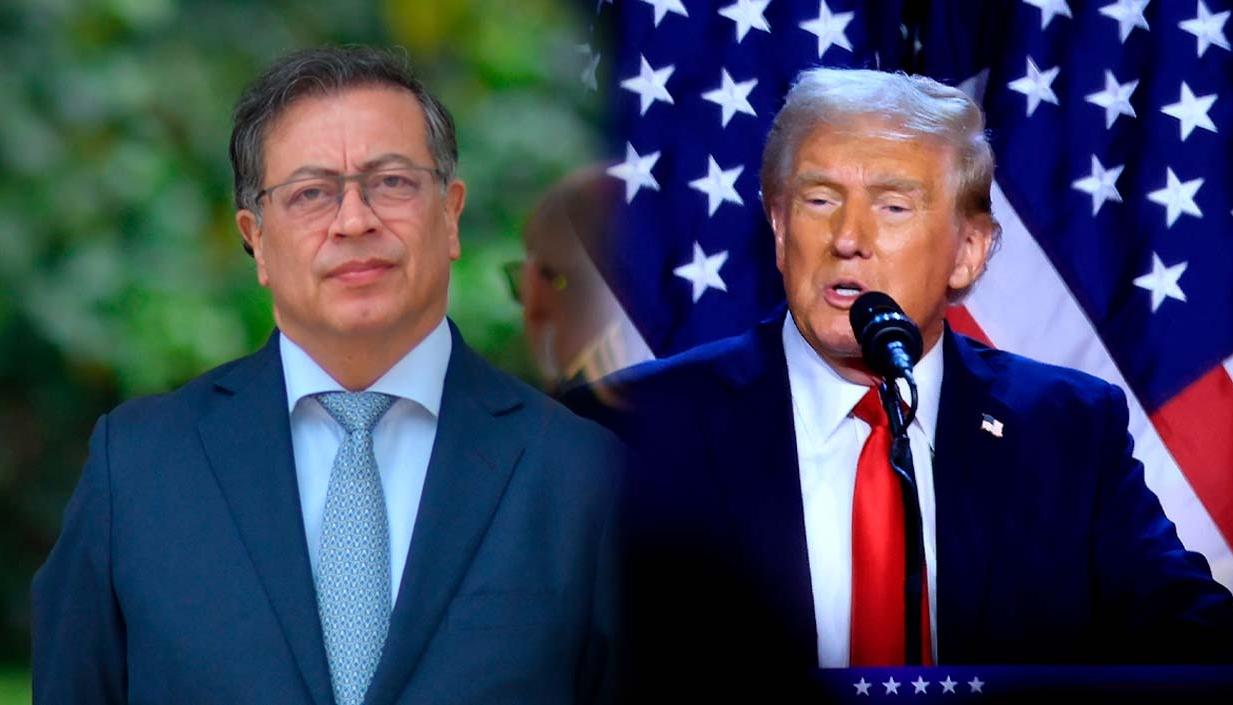 Gustavo Petro y Donald Trump.