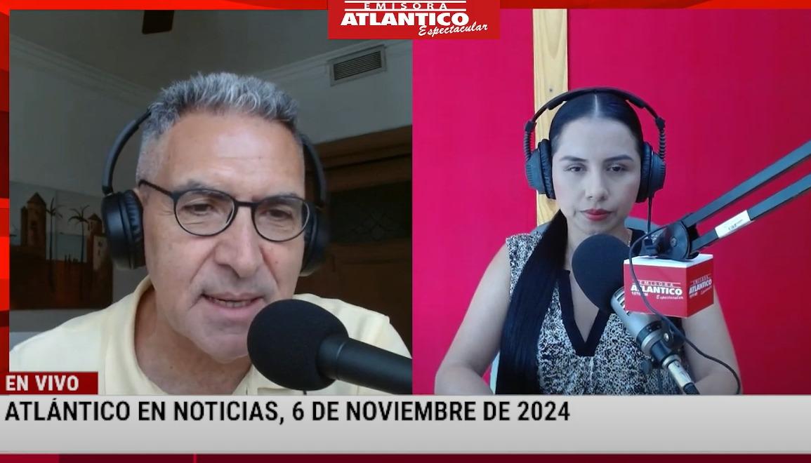 Jorge Cura / Lorena Lamilla, en el estudio Atlántico en Noticias.