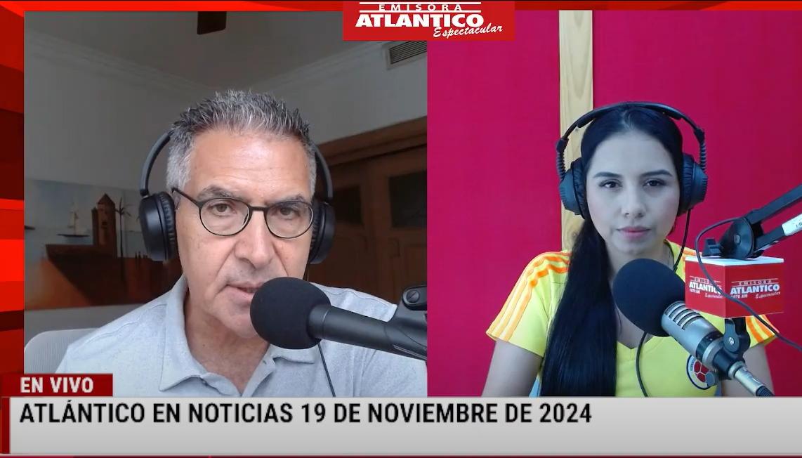 Jorge Cura / Lorena Lamilla, en el estudio Atlántico en Noticias.