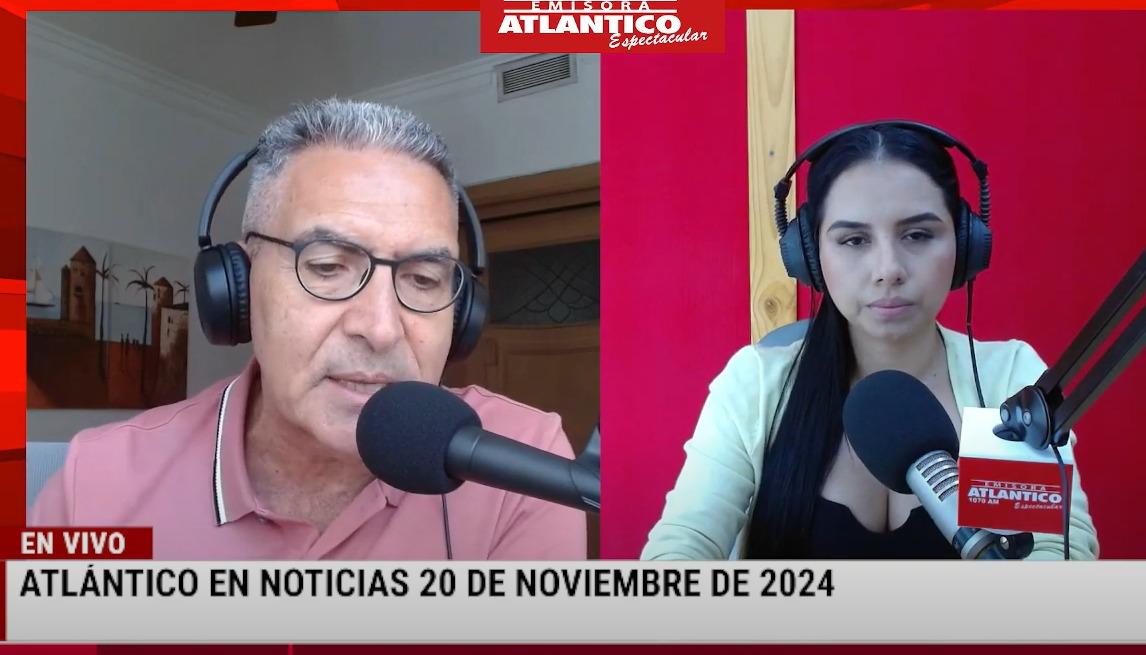 Jorge Cura / Lorena Lamilla, en el estudio Atlántico en Noticias.