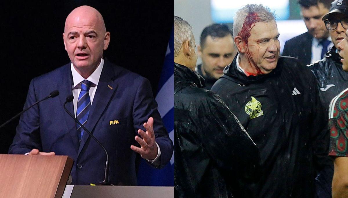 El presidente de la FIFA, Gianni Infantino, condenó la agresión a Javier Aguirre. 