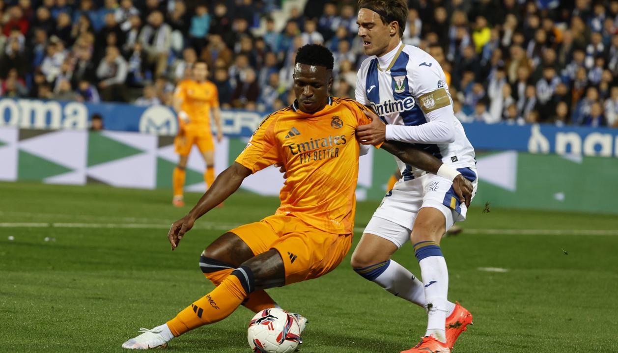 Vinicius Junior durante el partido contra el Leganés. 