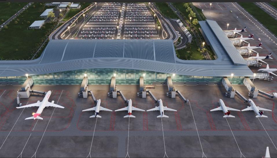 Render del nuevo aeropuerto de Cartagena.