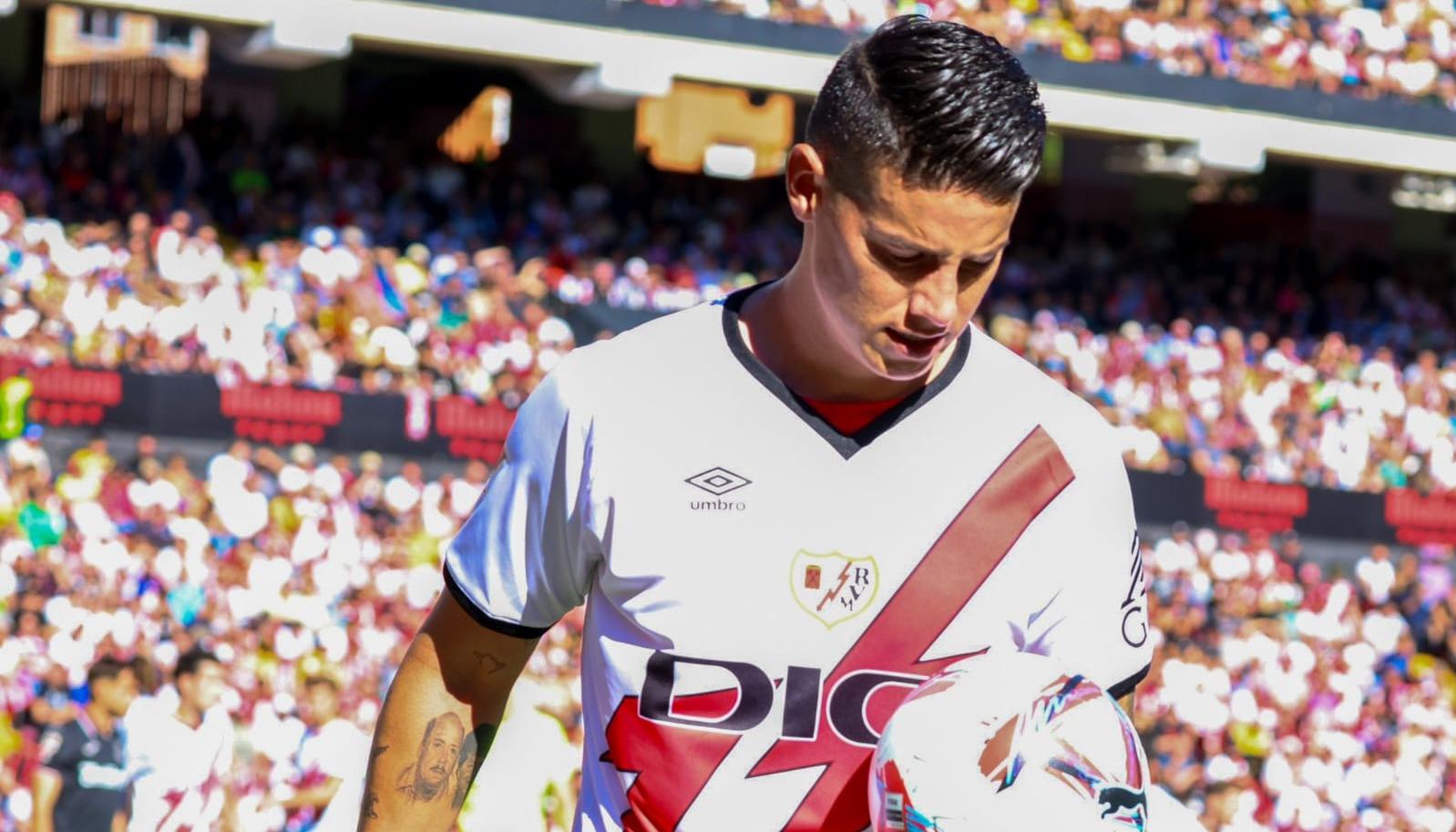 James Rodríguez en un partido con el Rayo Vallecano.