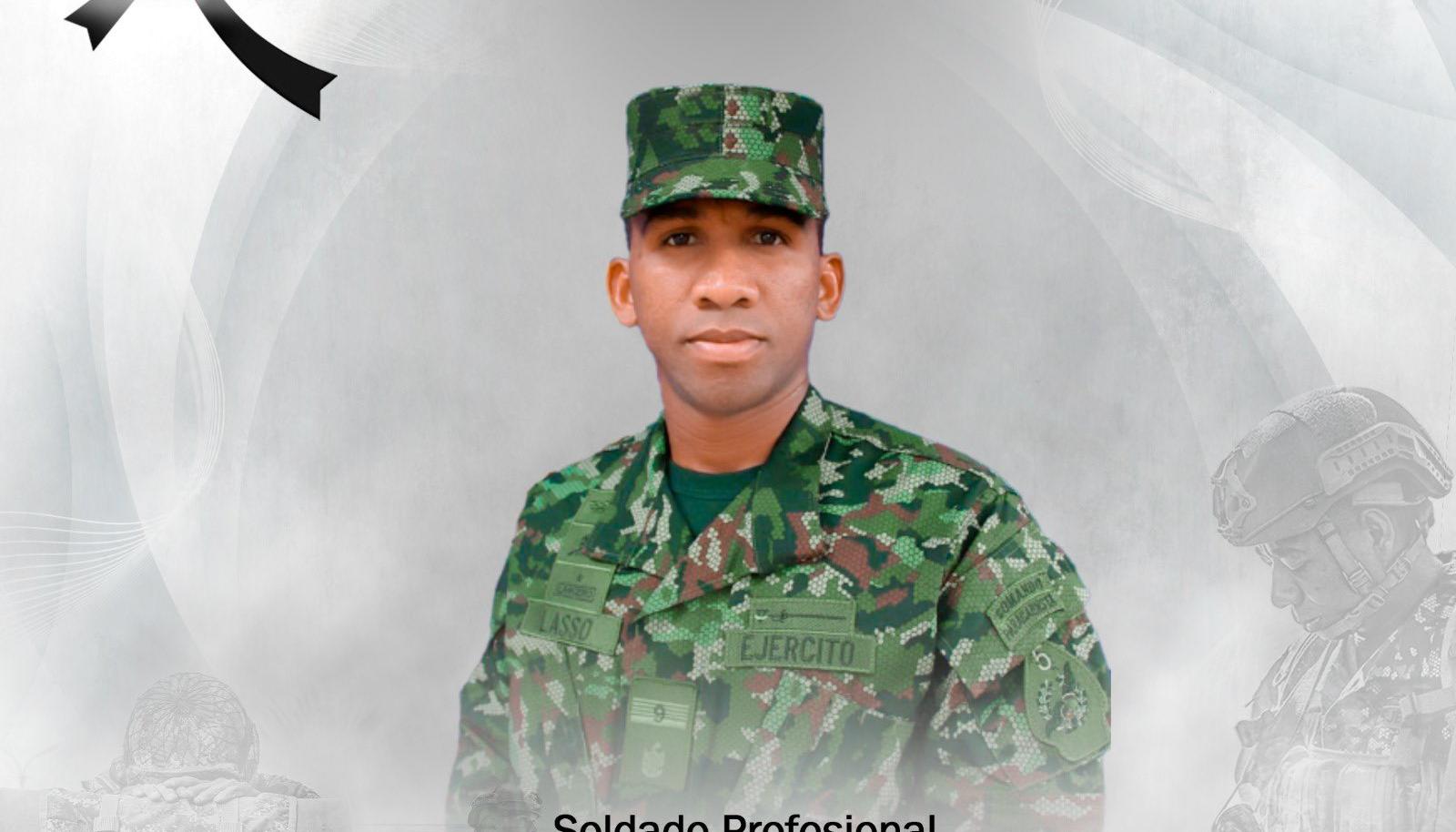 El soldado profesional Carlos Andrés Lasso Quiñones.