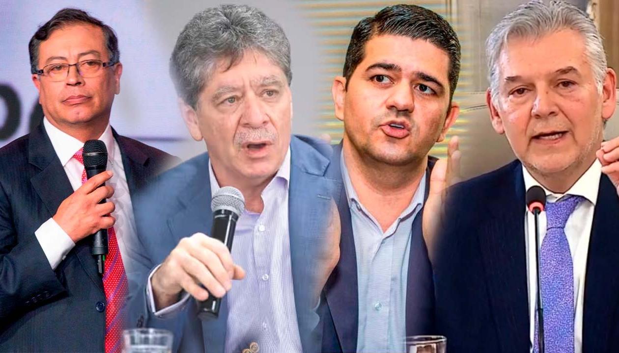 Gustavo Petro, Bruce Mac Master, Rodolfo Correa y Jaime Alberto Cabal.