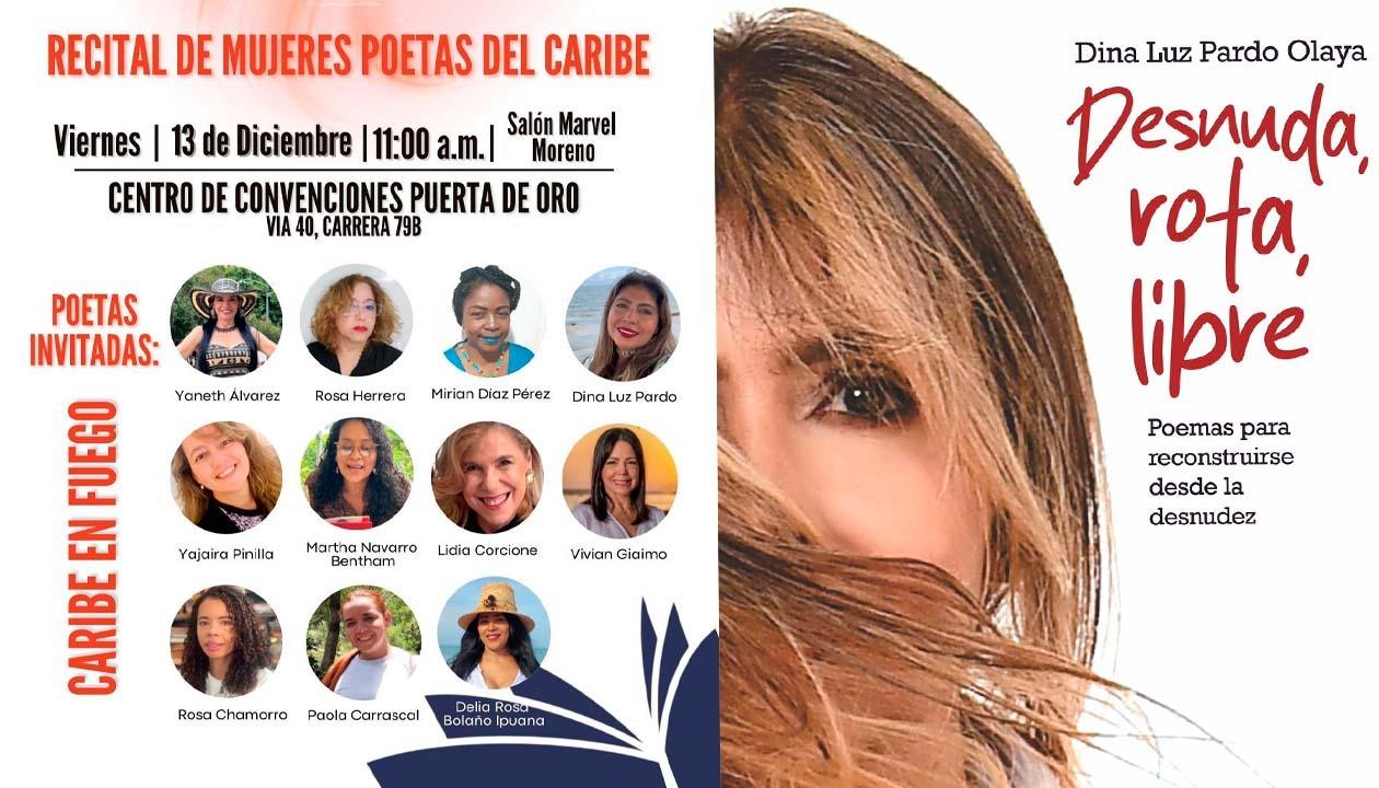 Recital de mujeres poetas del Caribe y presentación del octavo libro de la escritora Dina Luz Pardo Olaya.