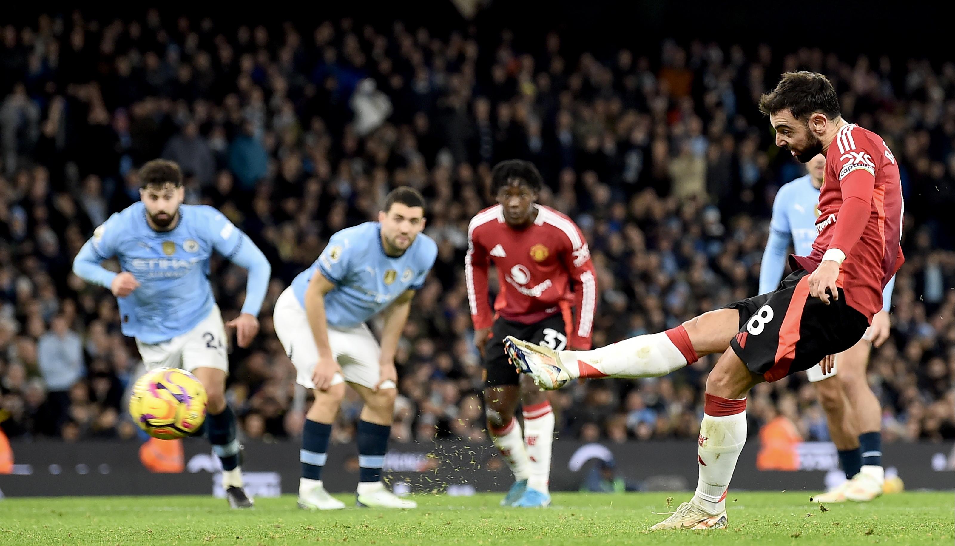 Bruno Fernandes marcó de penalti el empate del Manchester United. 