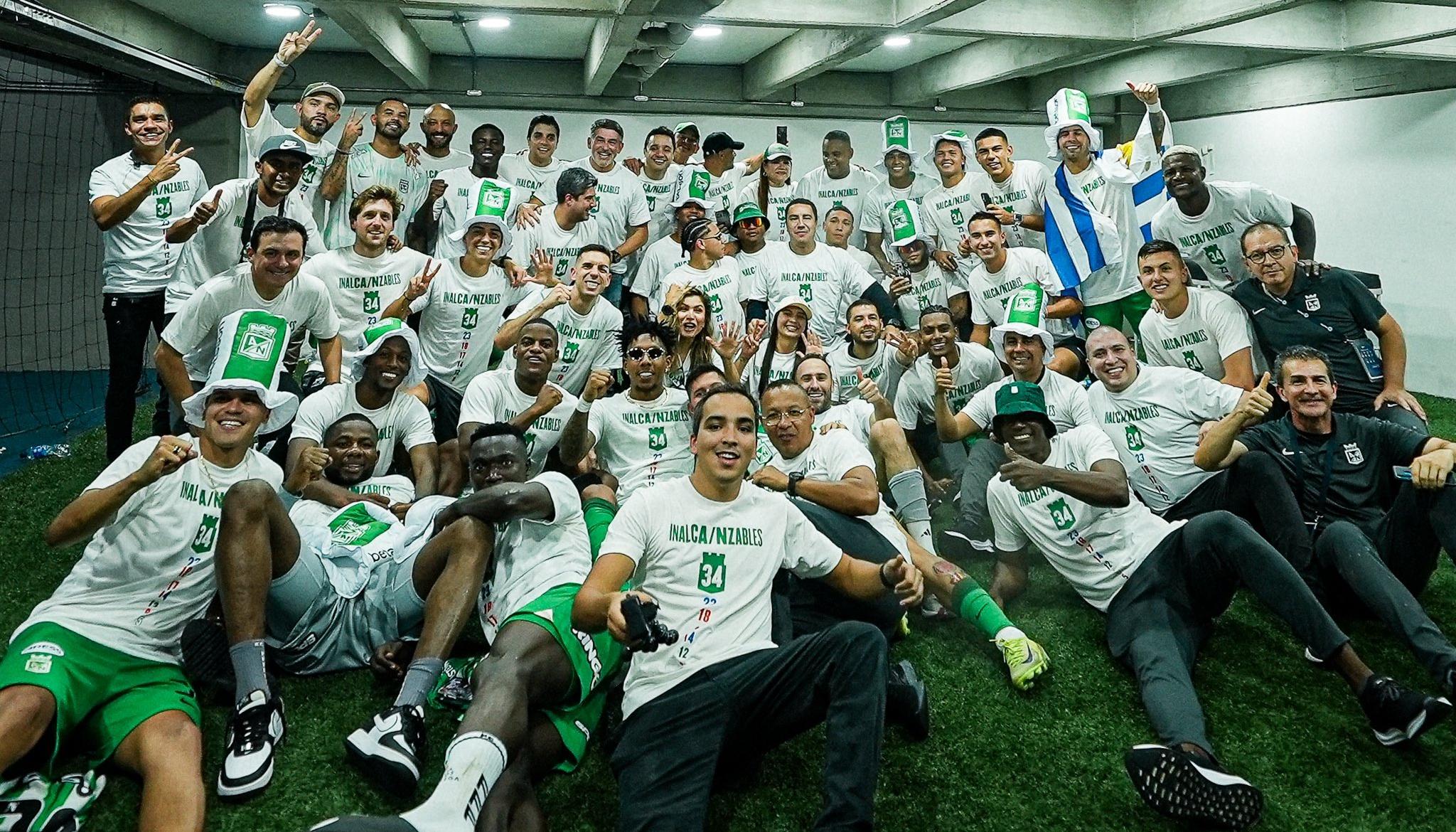 Atlético Nacional celebró en su vestuario el título de la Copa Colombia.  