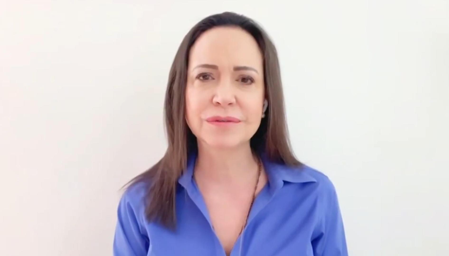 María Corina Machado en el video.