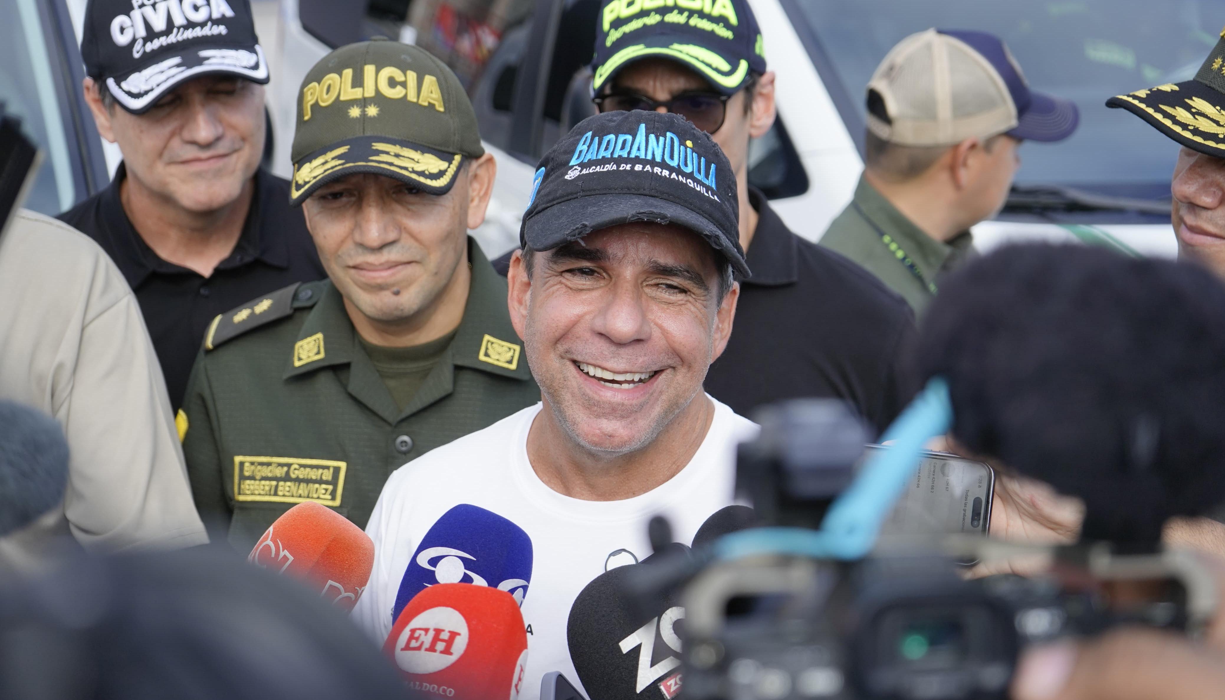 Alejandro Char, alcalde de Barranquilla, durante declaraciones. 