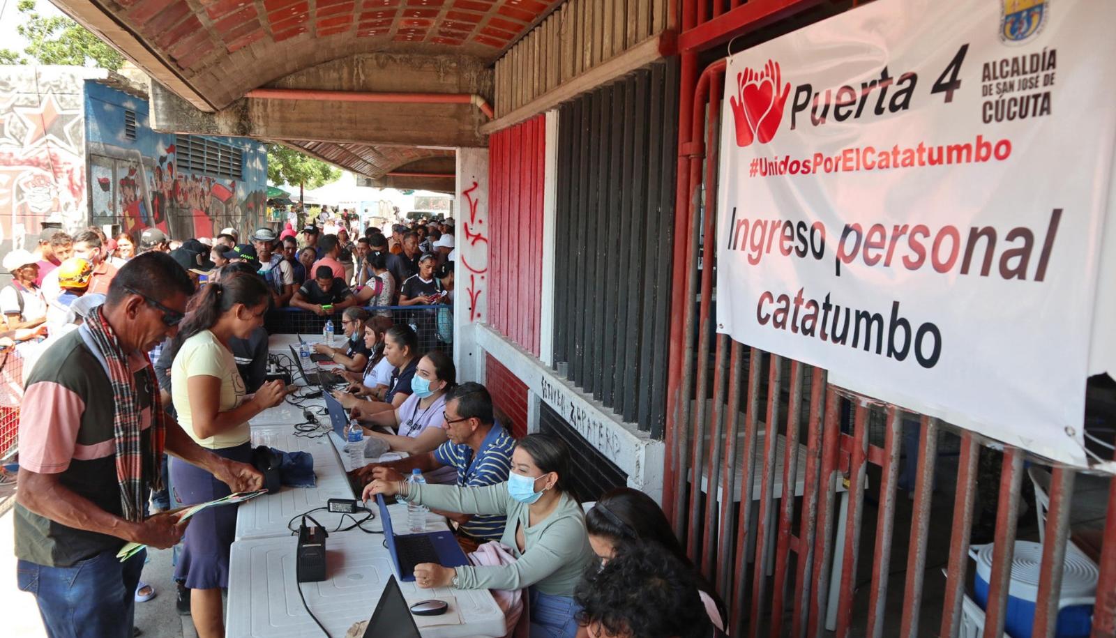 Desplazados que llegaron a Cúcuta.