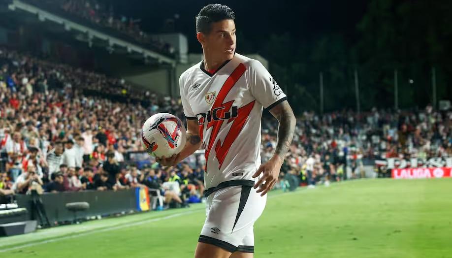 James Rodríguez jugando con Rayo Vallecano.