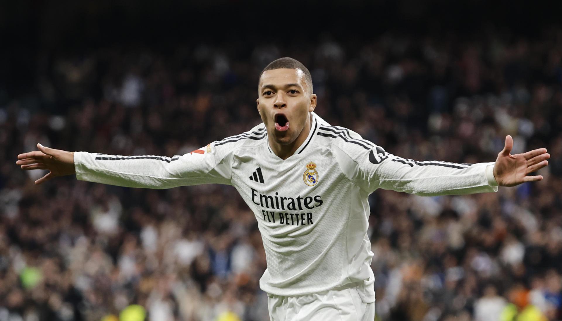 Kylian Mbappé celebrando uno de sus goles.