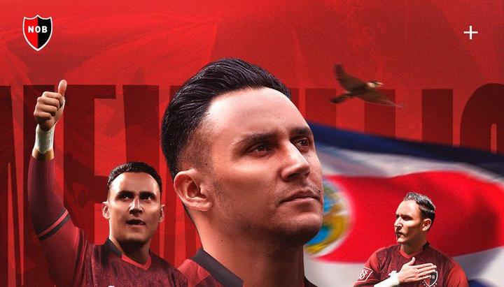 La imagen con la que Newell"s confirmó la llegada de Keylor Navas.