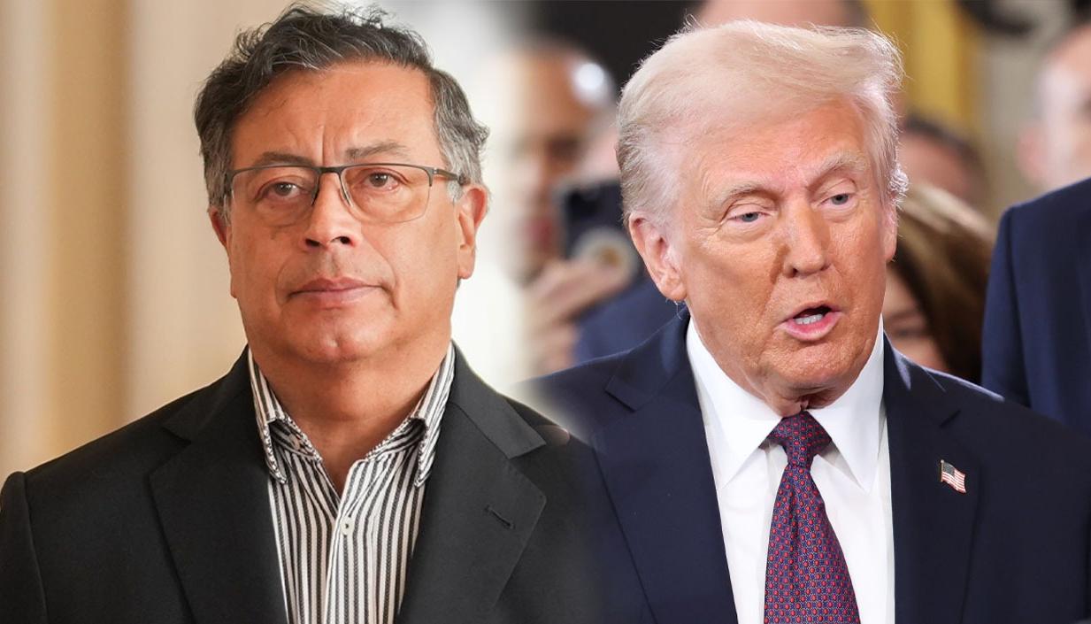 El Presidente Gustavo Petro y Donald Trump.