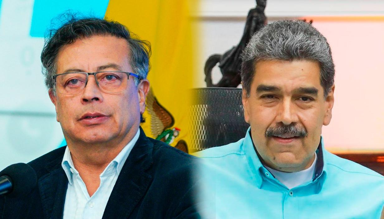 Gustavo Petro y Nicolás Maduro. 