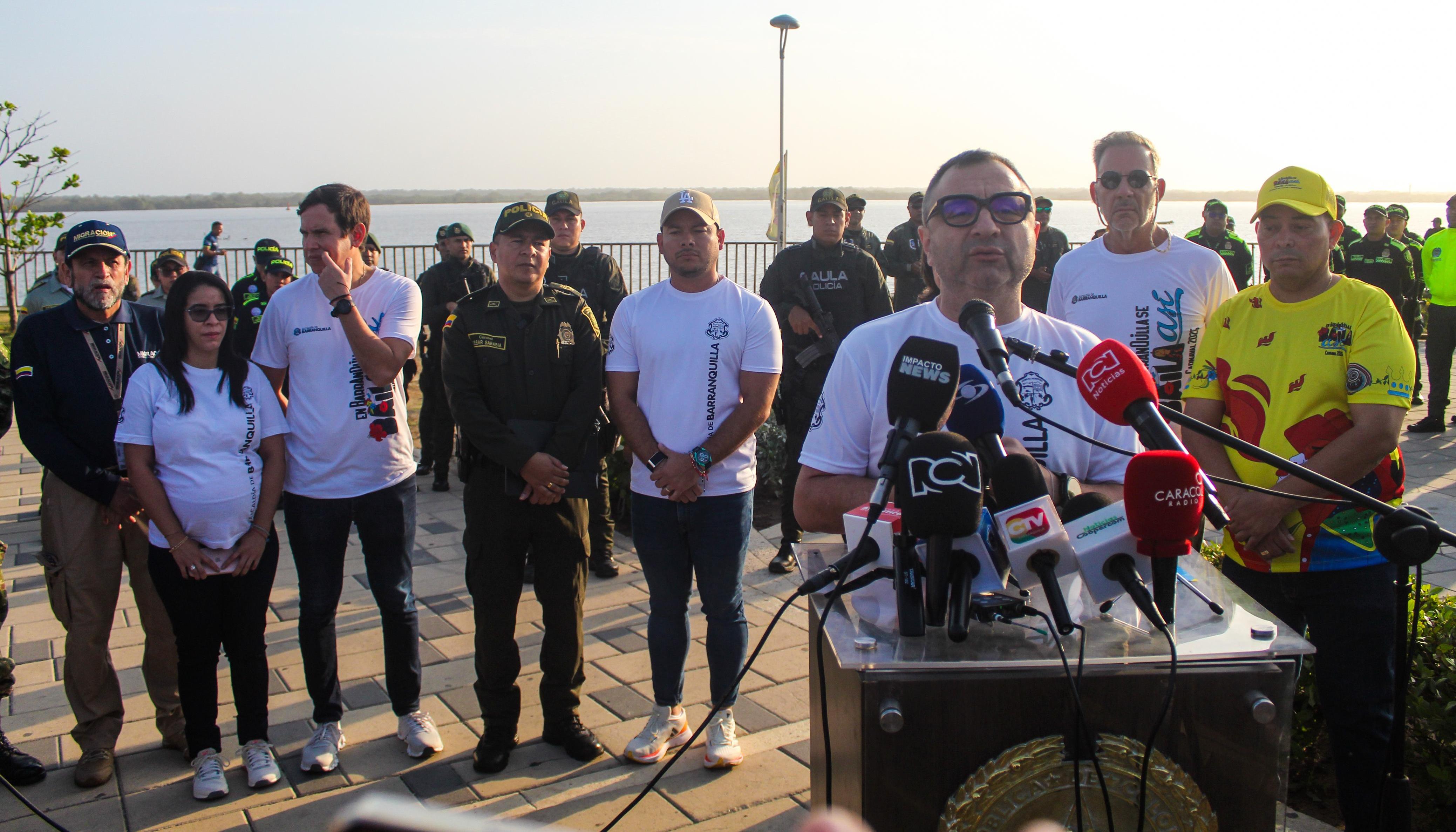 Aspecto de la rueda de prensa de las medidas de seguridad y logística para Carnaval.