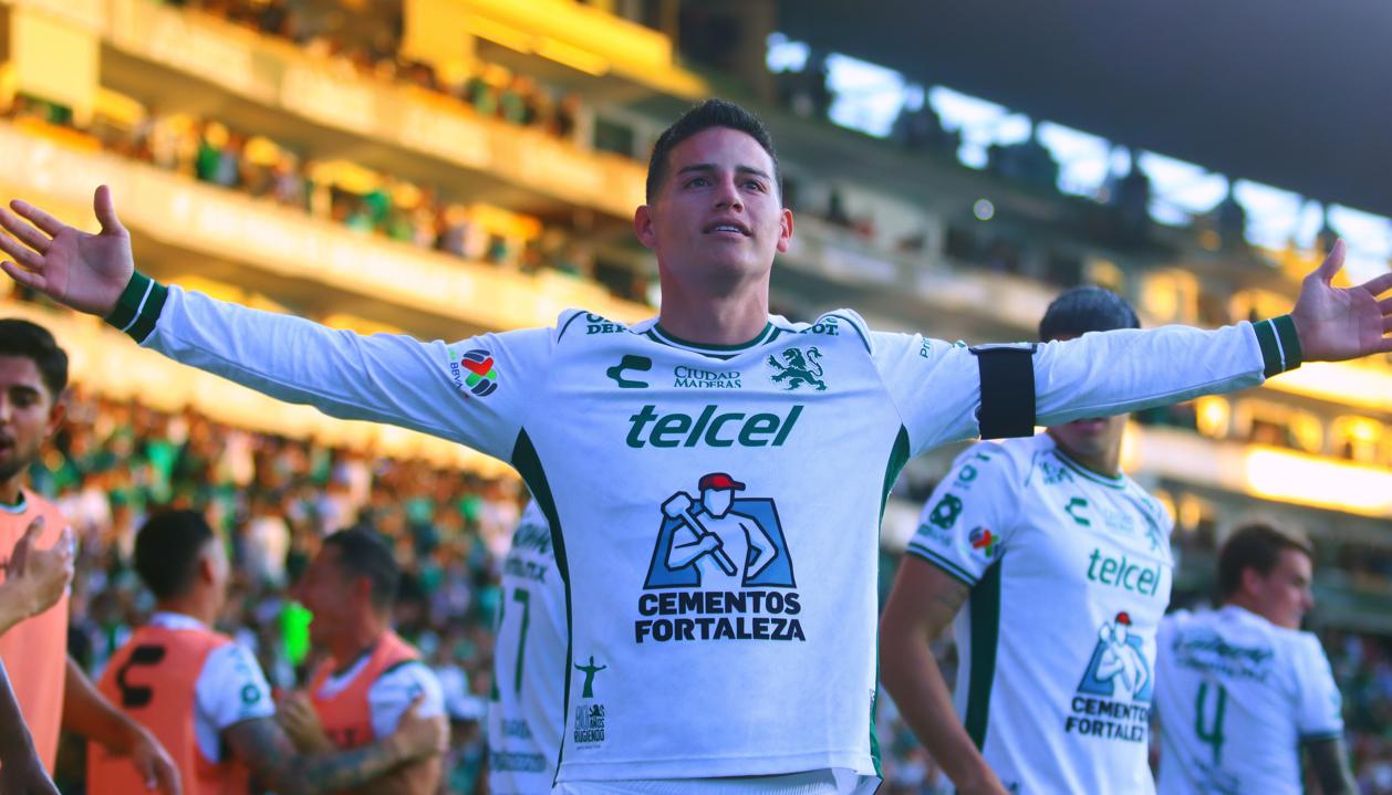 James Rodríguez fue figura del partido que el León le ganó 2-1 al San Luis.