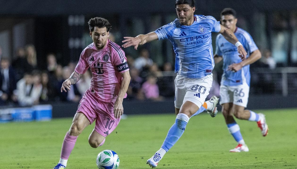 Lionel Messi durante un partido contra el New York City. 