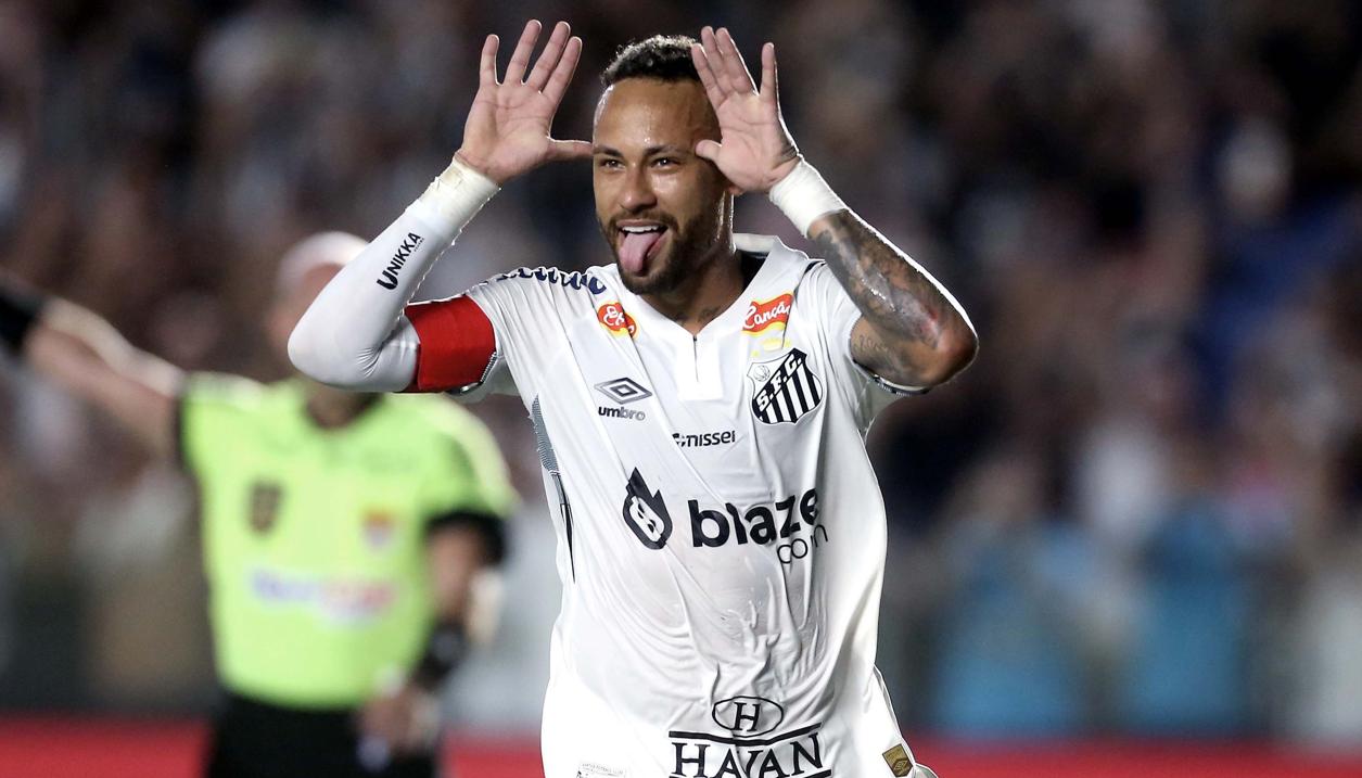 Neymar, delantero del Santos. 