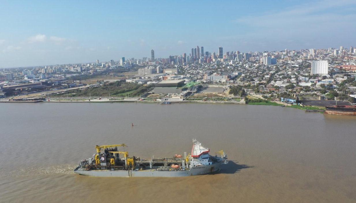 Aspecto del río Magdalena, en Barranquilla. 