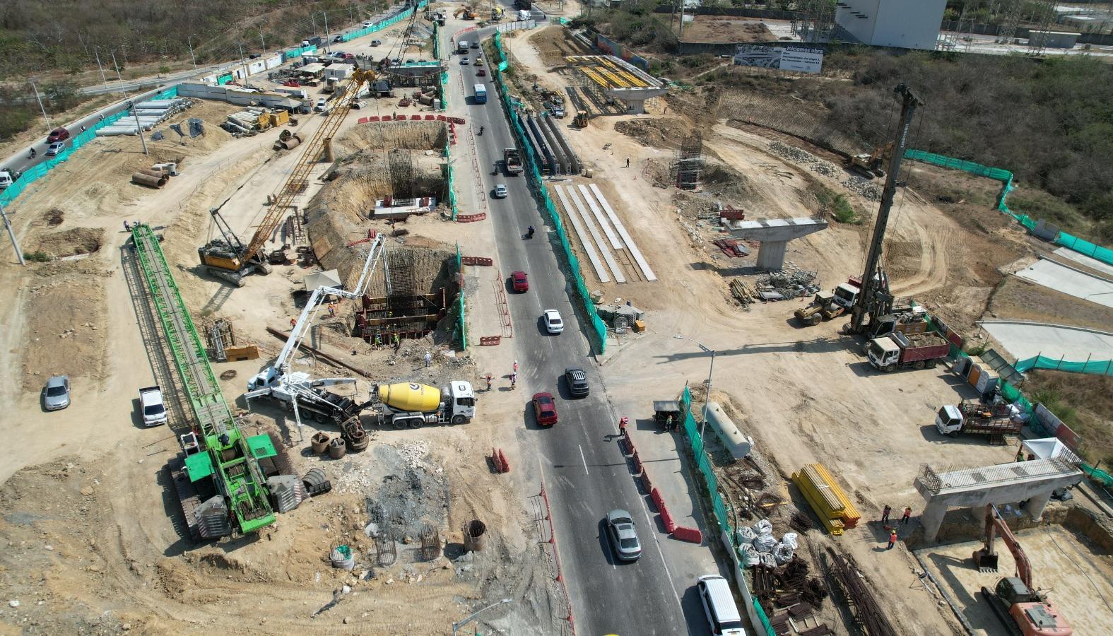 Avances del intercambiador vial en la Circunvalar. 