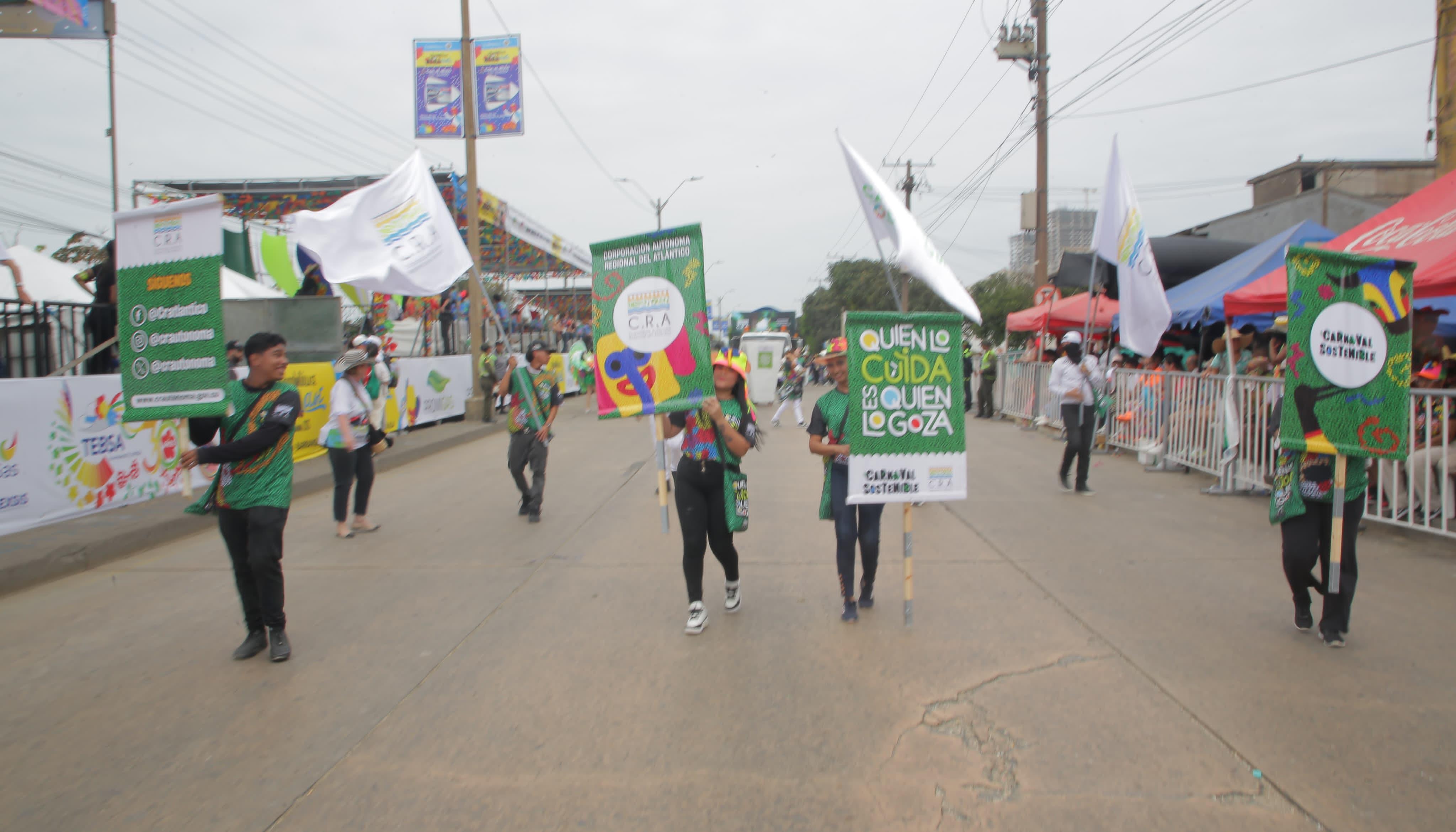 La banda Eco Verde durante la Batalla de Flores.