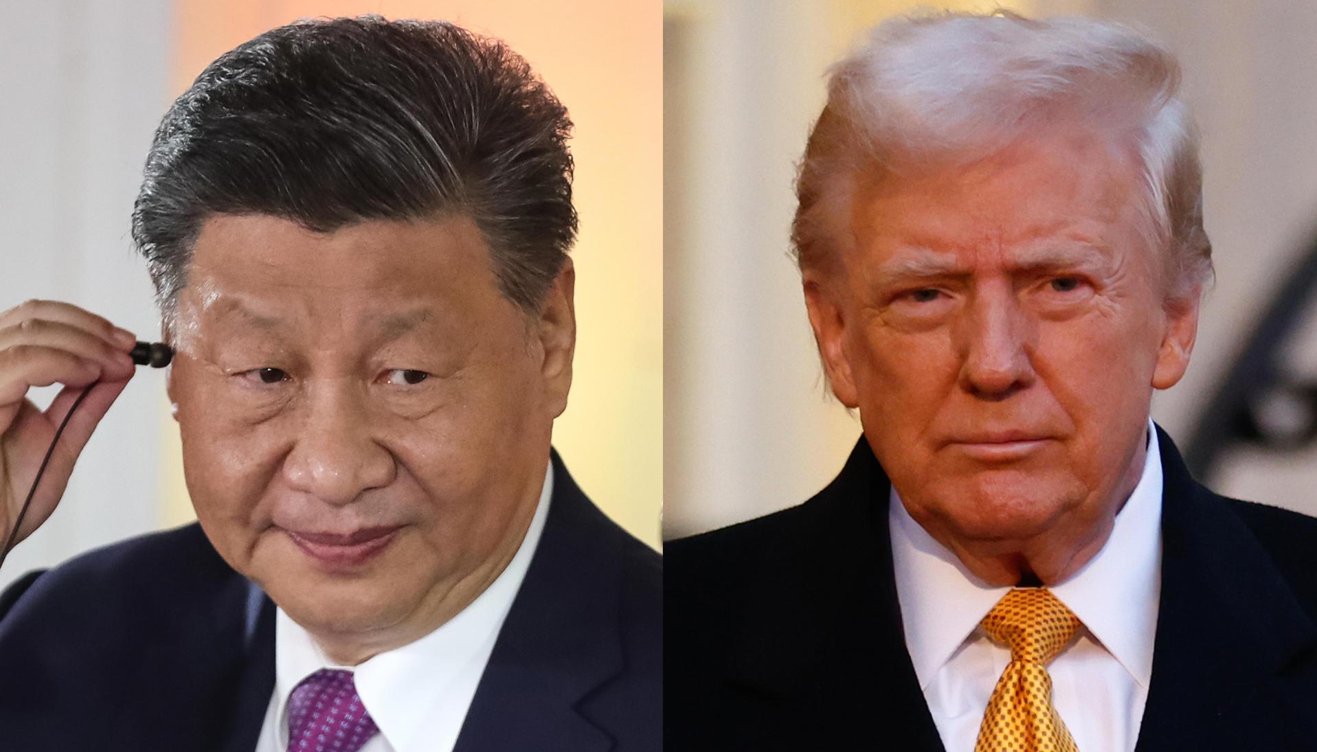 Presidente de China, Xi Jinping, y el presidente EE.UU., Donald Trump.