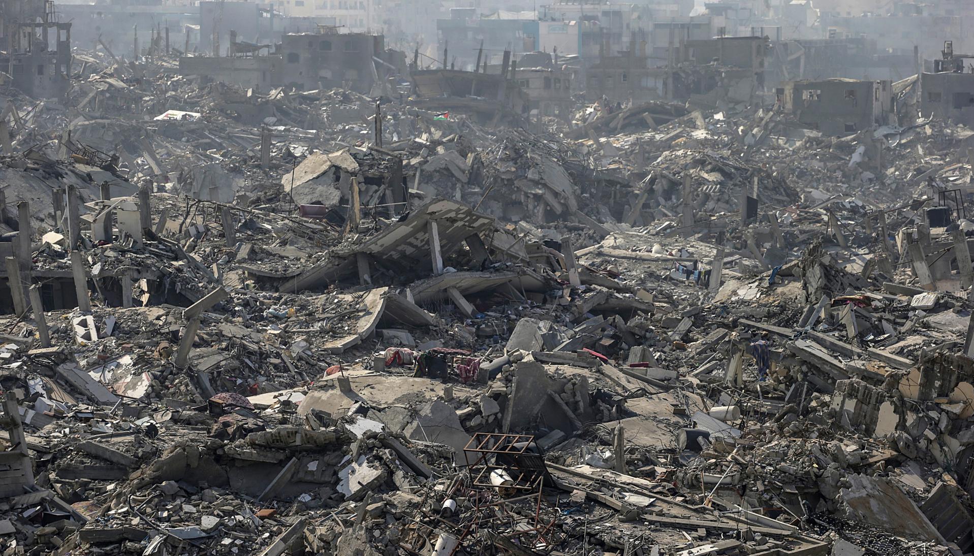 Destrucción en el norte de Gaza.