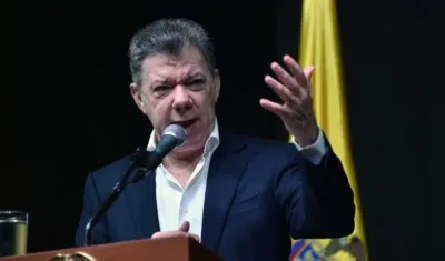 Juan Manuel Santos, presidente.