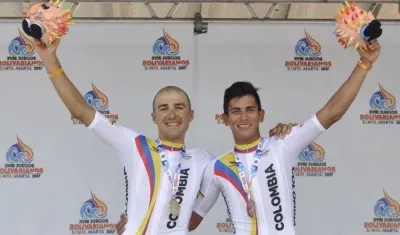 Juan Pablo Suárez y Nelson Soto, oro y bronce, en ciclismo bolivariano.