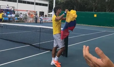 William Felipe Mantilla, oro en tenis.