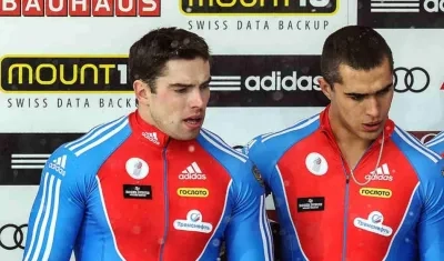 Aleksei Negodailo y Dmitrii Trunenkov, dos de los deportistas sancionados. 