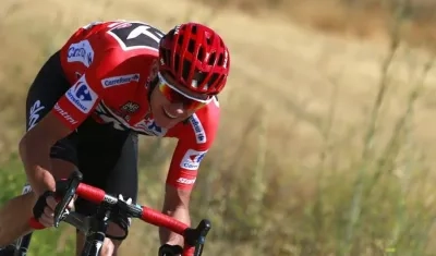 Chris Froome, en competencia en la pasada Vuelta a España.