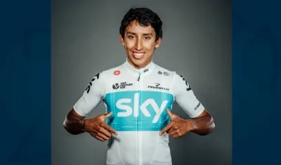 Egan Berlan, ciclista colombiano del Sky. 