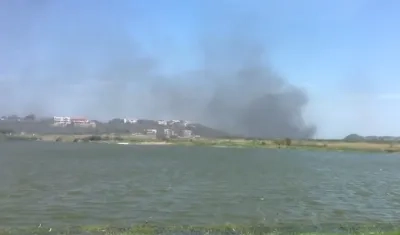 Así se observa la quema en la zona del Lago del Cisne.