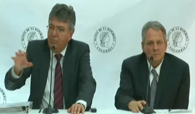 Ministro de Hacienda, Mauricio Cárdenas, y Gerente del Banco Emisor, Juan José Echavarría.