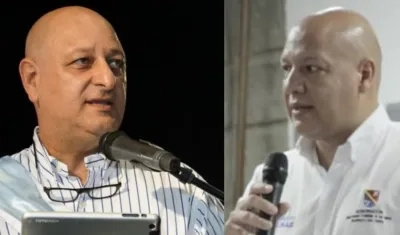 Ronald Housni y Alain Manjarrés, gobernador y gobernador encargado de San Andrés.