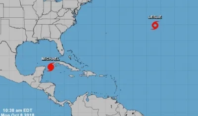 El huracán Michael avanza hacia La Florida.